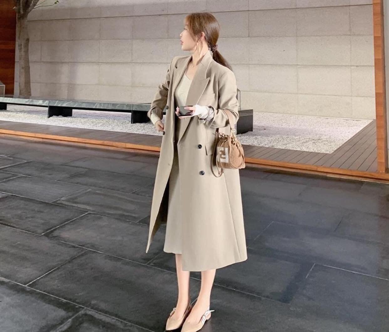 [25-27.4 Hoàn tiền 15%] ÁO KAKI DÁNG DÀI  SIÊU SANG CHO CÁC CÔ NÀNG SANG CHẢNH-  JUNA STORE 24H