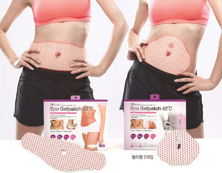 [HCM][Hộp 5 Miếng] Miếng Dán Tan Mỡ Bụng Spa Gel Patch 42°C Hàn Quốc
