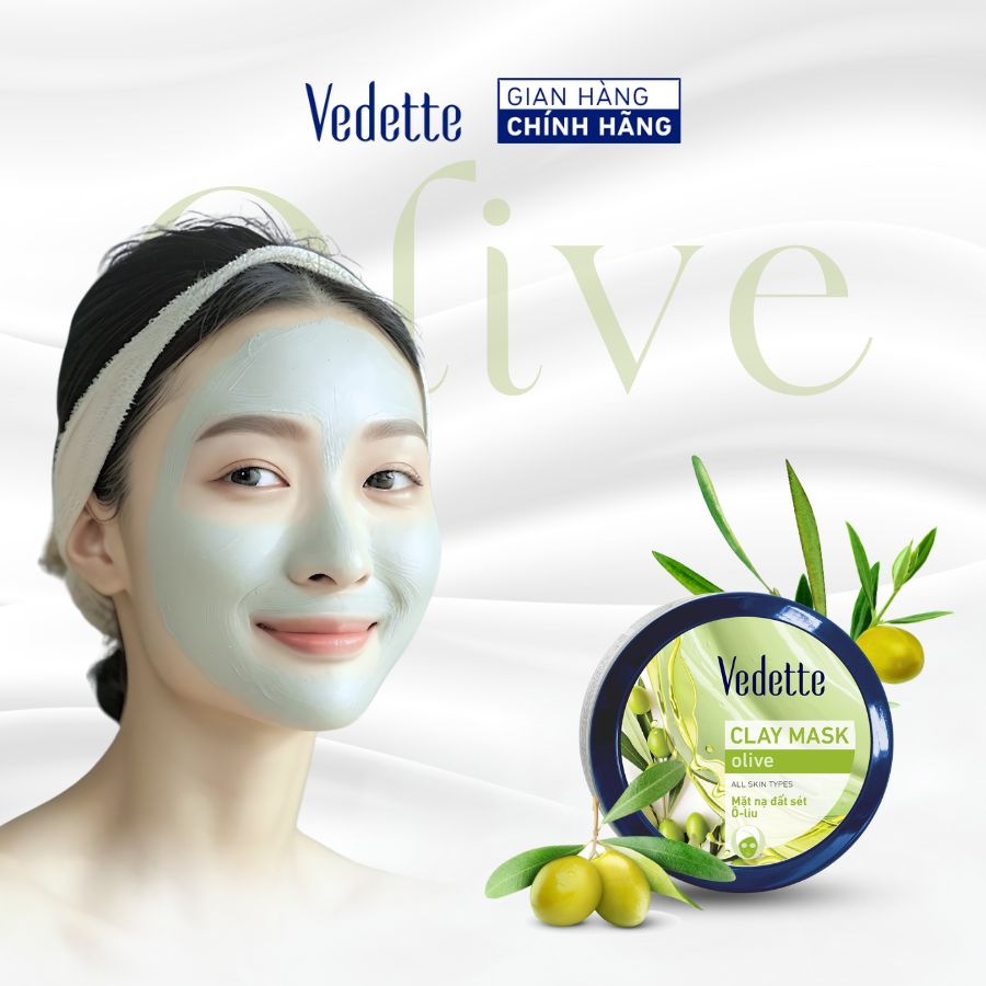 Mặt nạ đất sét Vedette Ô-liu (Olive) 145g