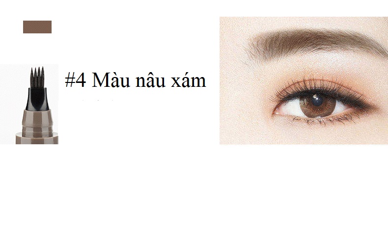 Bút chì kẻ lông mày phẩy sợi 4D, bút kẻ lông mày Suanke SUAKE