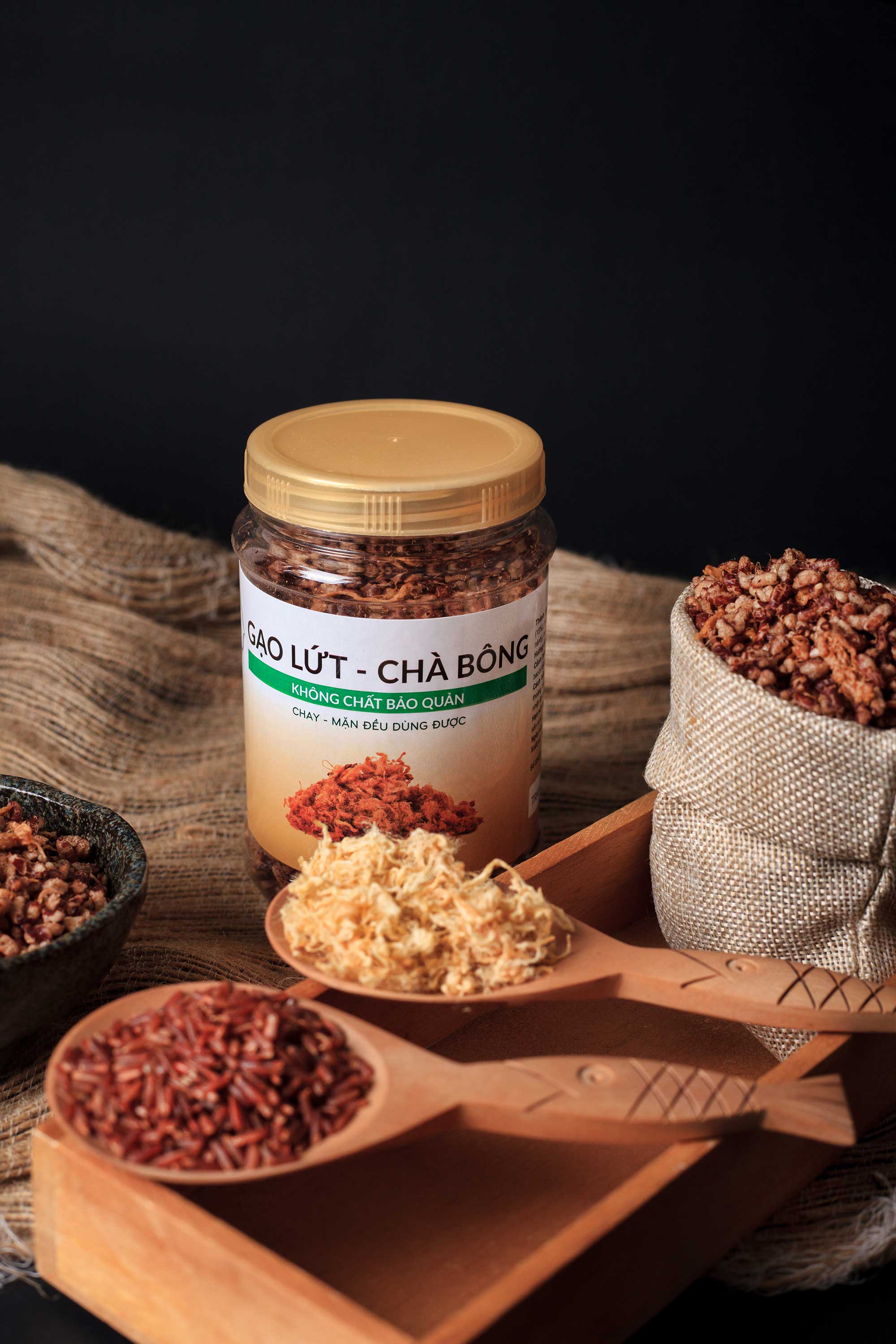Gạo Lứt Chà Bông Sấy Hoa Sen (Hộp 125g)
