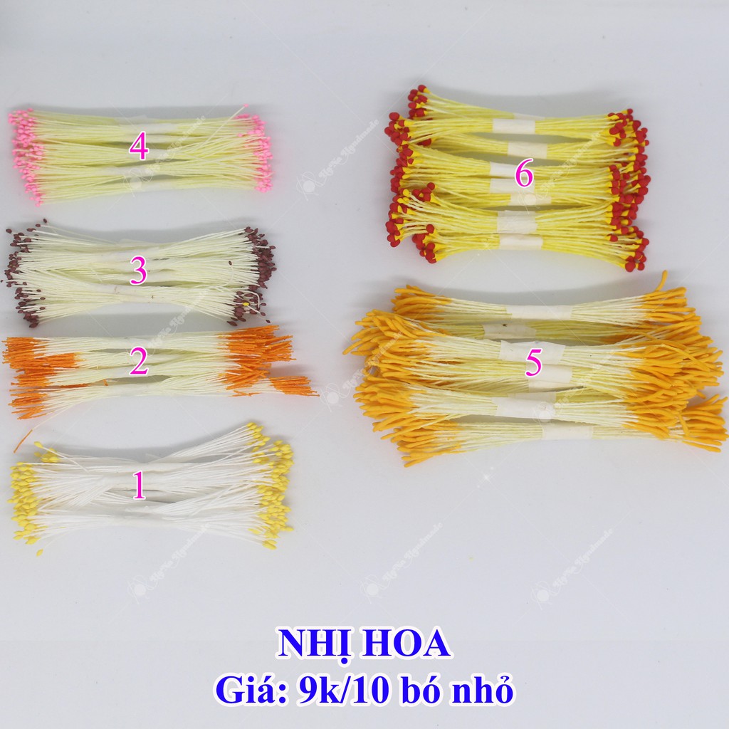 Nhị hoa làm hoa handmade set 10 bó