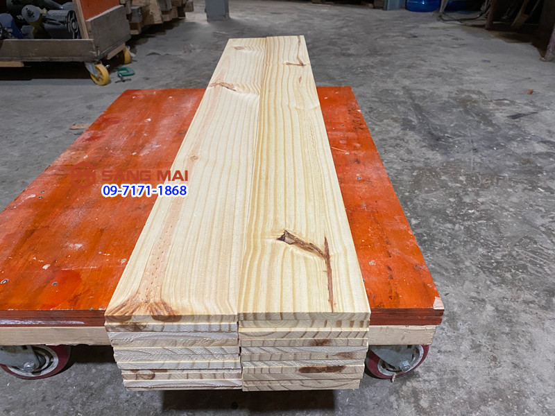 [MS72] - Tấm gỗ thông mặt rộng 13cm x dày 1cm x dài 120cm + láng mịn 4 mặt
