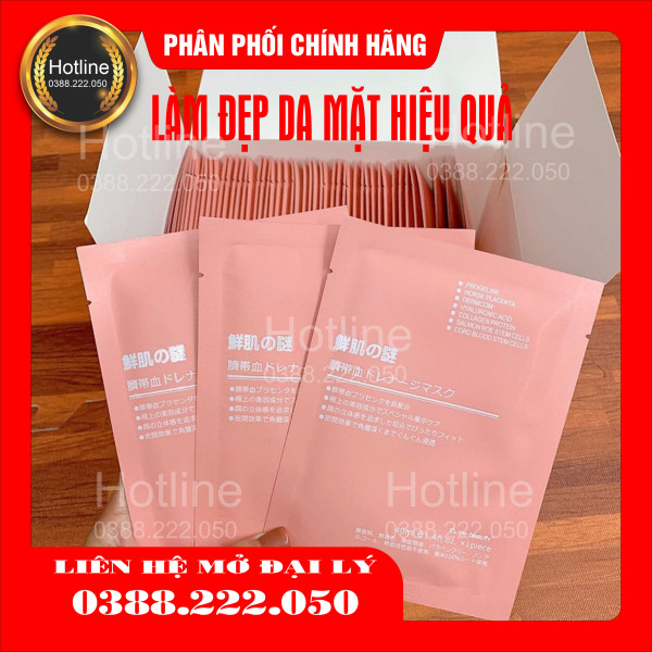 Mặt Nạ Nhau Thai Cừu Chính Hãng Nhật Bản giúp ngừa mụn,dưỡng trắng da,mềm da,lấy bụi bẩn,thư giãn làm đẹp tương thích mọi loại da NỮ VÀ NAM