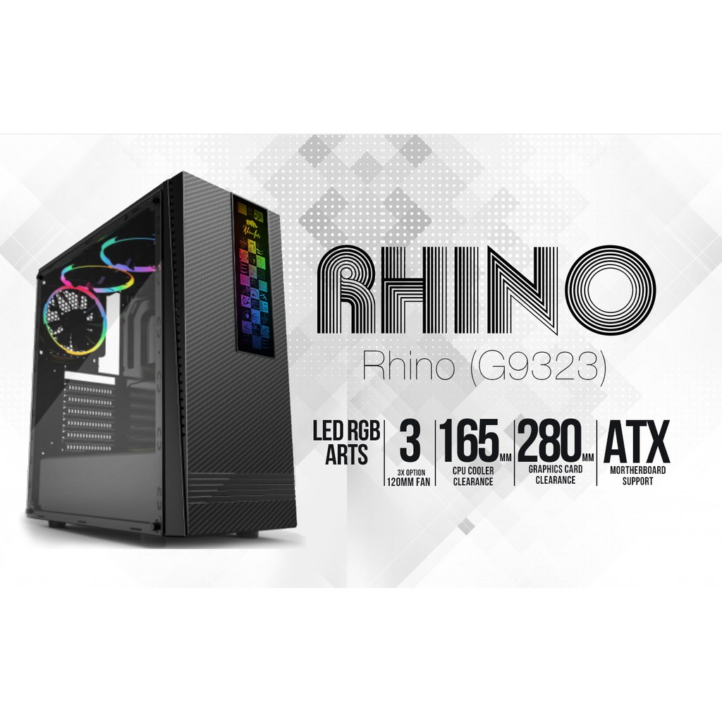 [HCM]Case máy tính Jetek Rhino Art (G9323)