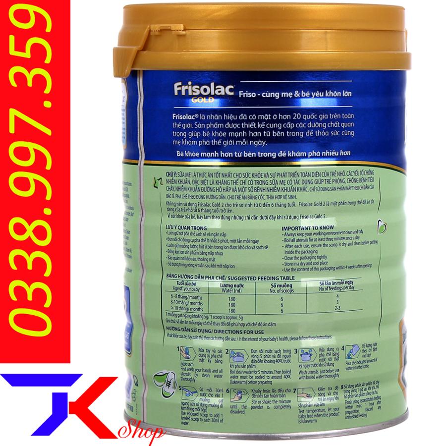 Sữa Frisolac Gold 2 900g