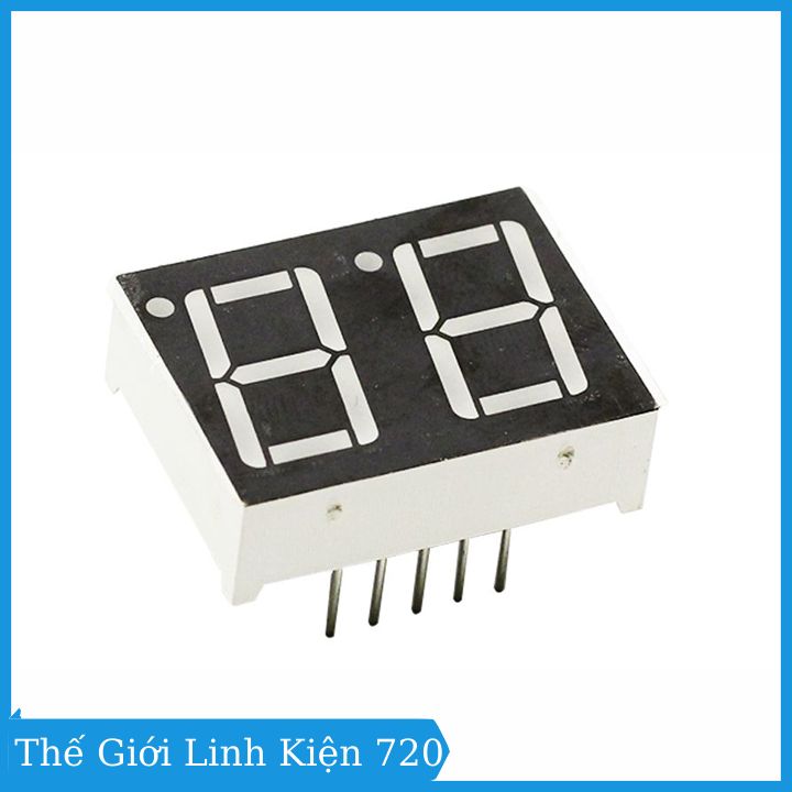 Bộ 5 led 7 thanh 2 số đỏ anode chung 0.56 inch