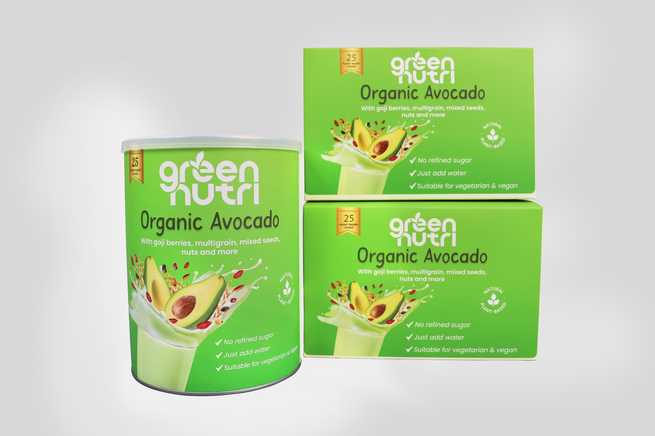 Sữa Hạt 25 Green Nutri Organic Avocado Lon 750g