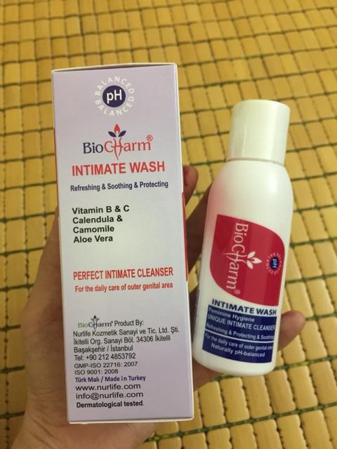 NƯỚC RỬA PHỤ KHOA.BIOCHARM INTIMATE WASH 90ML.