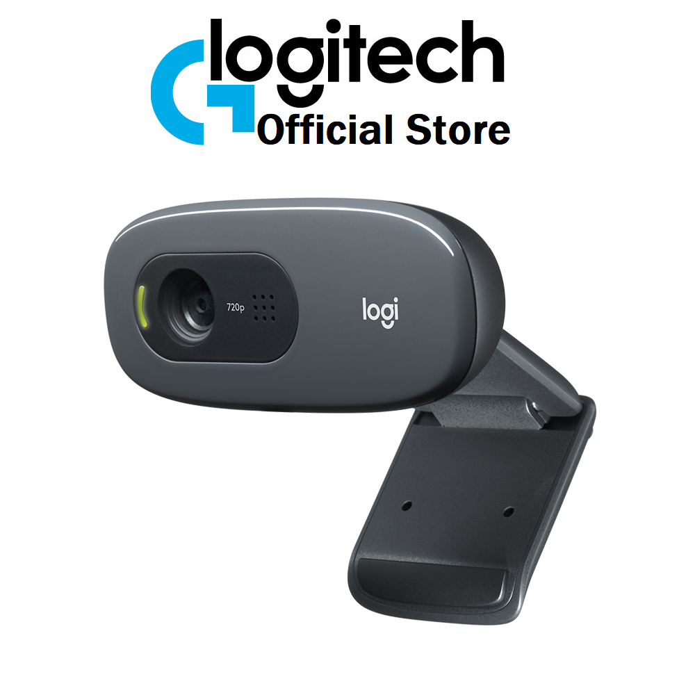 Logitech webcam C270 HD-for call video wide angle with microphone noise reduction and automatic correction bright, plug and use right