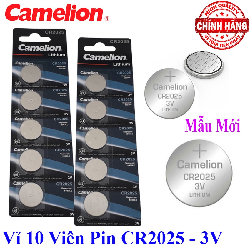 Combo 5 viên Pin CR2025 Camelion Lithium  3V