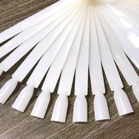 Móng que tập sơn, móng que vuông trong đục, móng que nhọn trong đục bịch 50 que