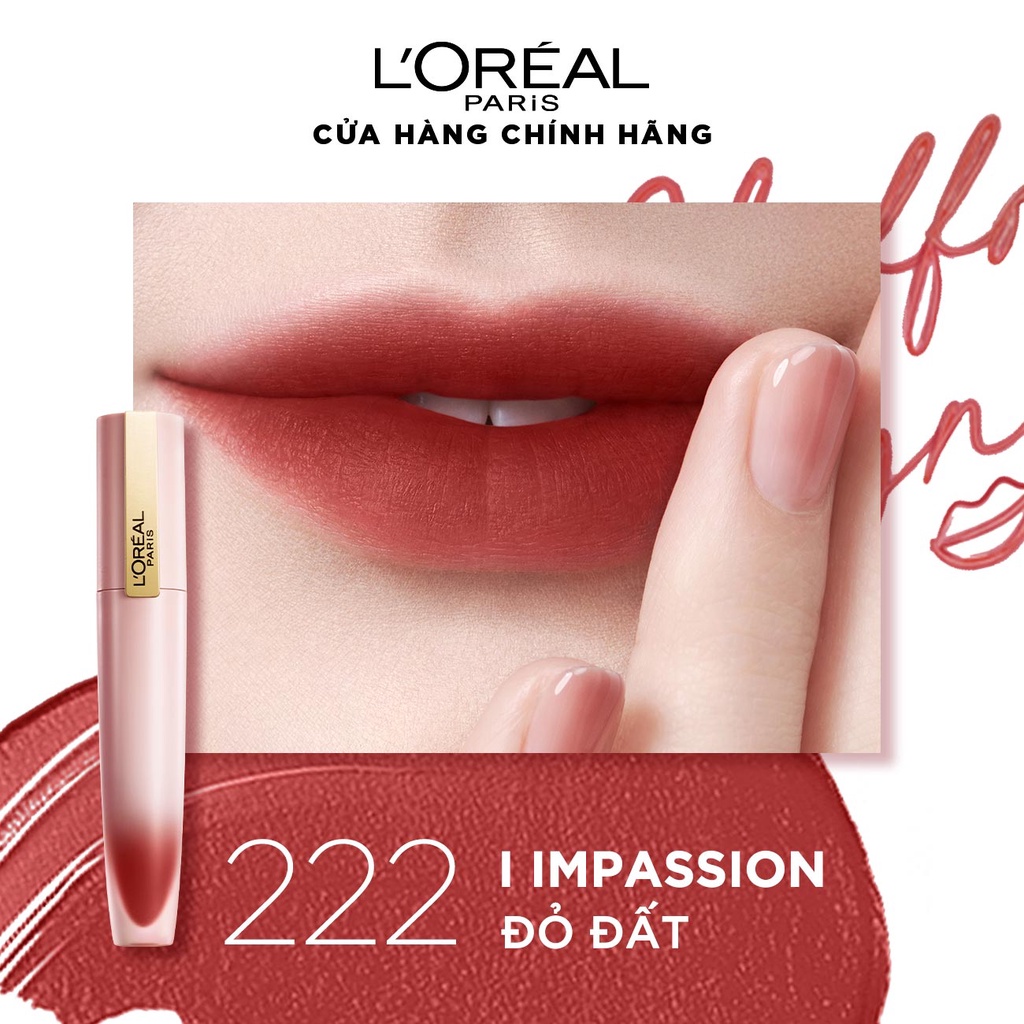 Son Kem Lì, Mịn Mượt Nhẹ Môi L'Oreal Paris Chiffon Signature Matte Liquid Lipstick 7ml