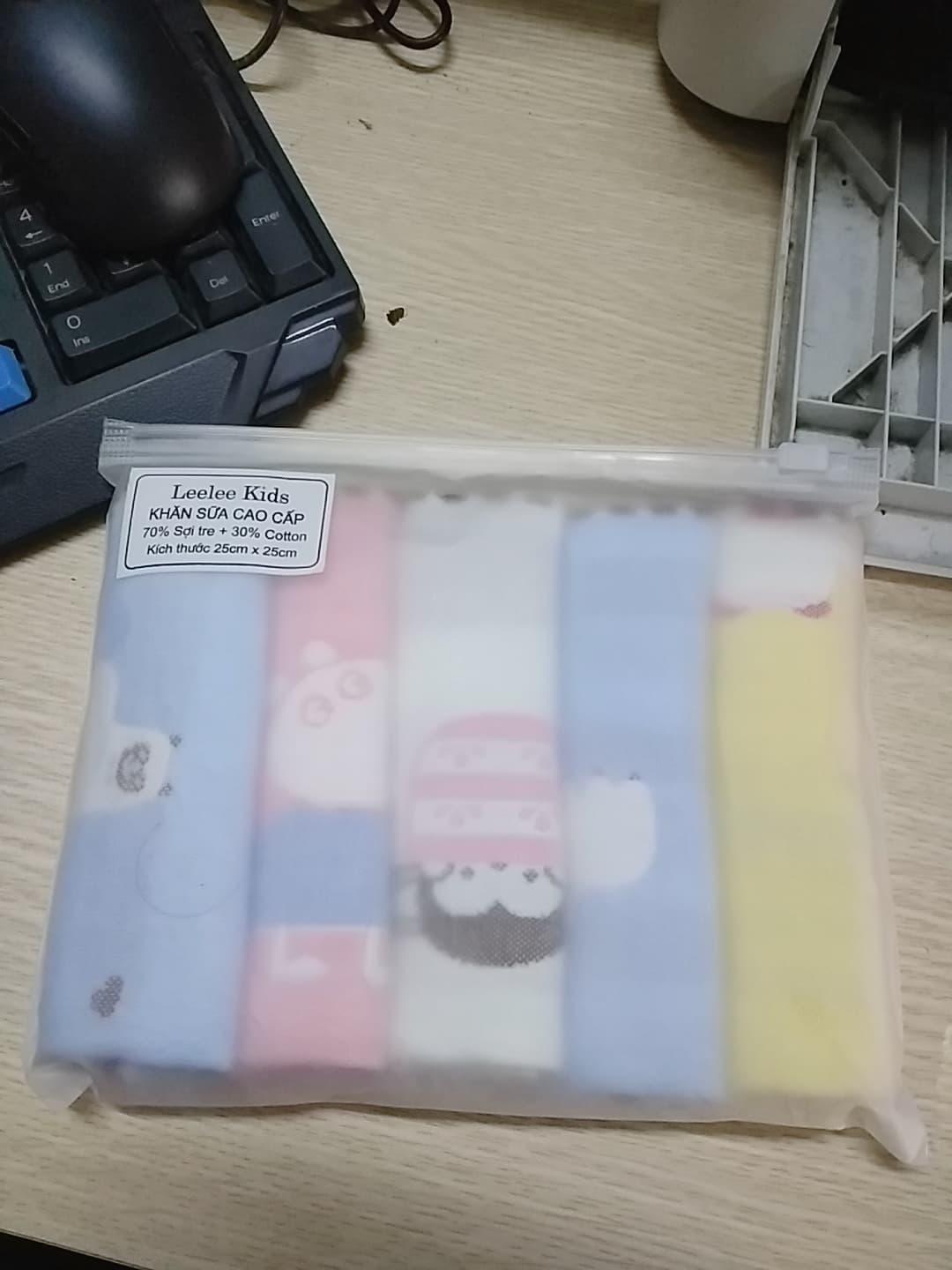 Bộ 5 khăn sữa cao cấp Leelee Kids cho bé