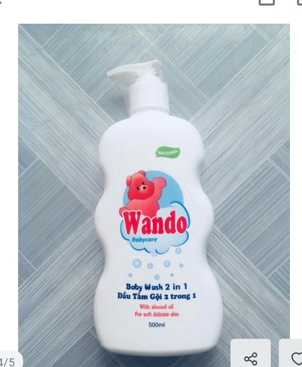 Dầu tắm gội cho bé hiệu Wando  chai 500ml