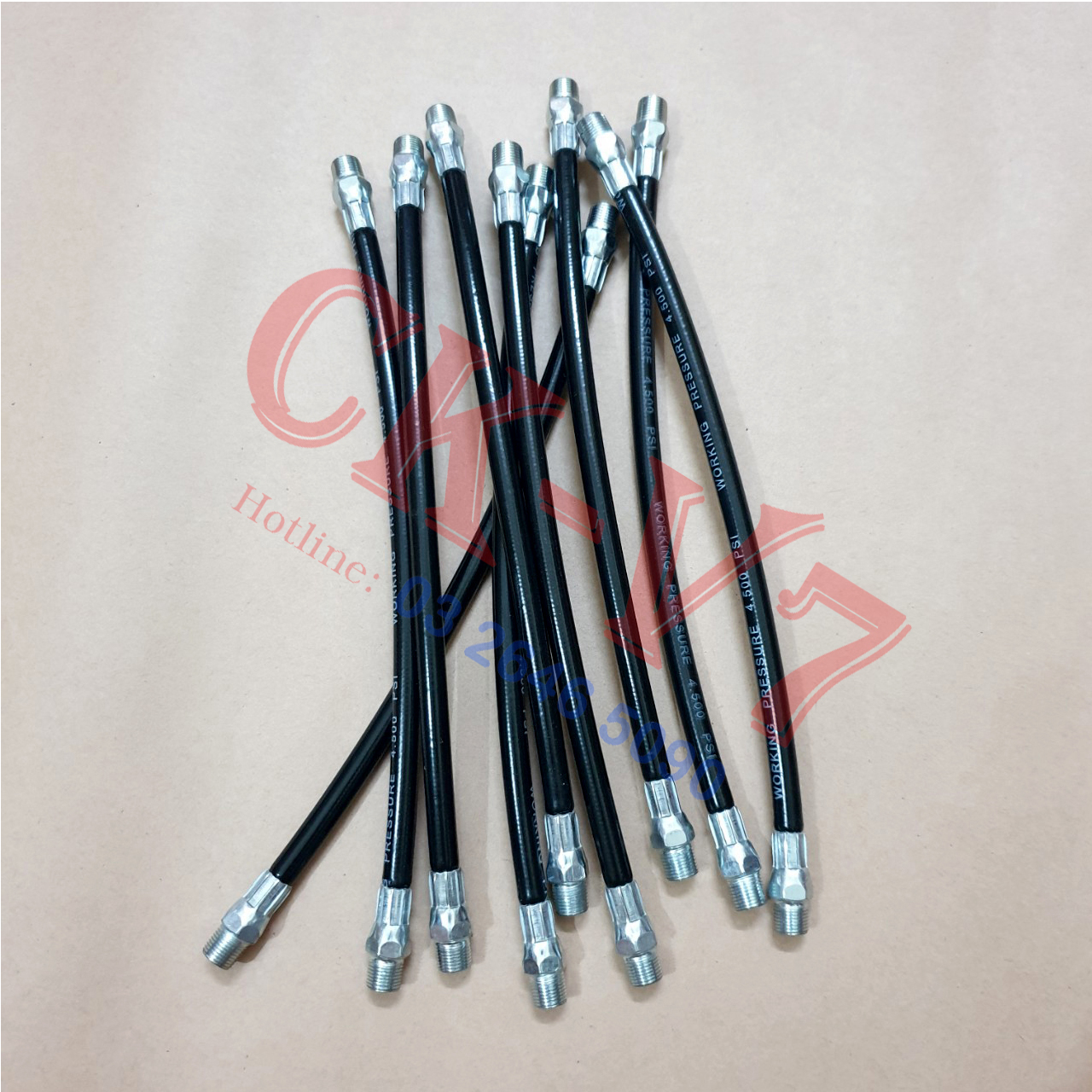 Ống dây dẫn bơm mỡ bò mềm áp lực cao M8x250