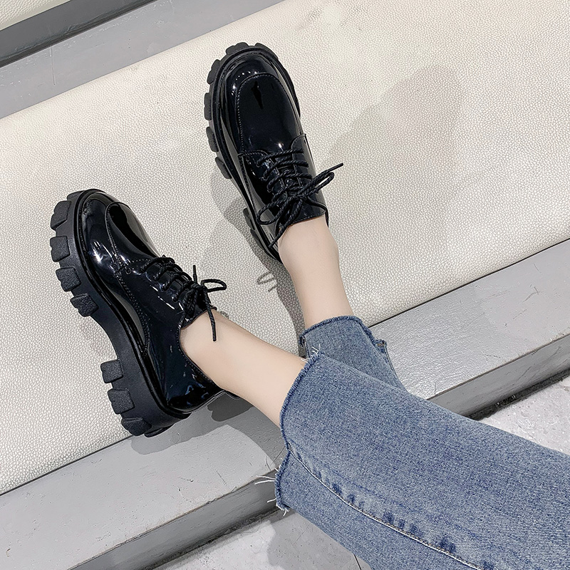 Giày Oxford nữ ulzzang đế cao mũi tròn đế 5cm
