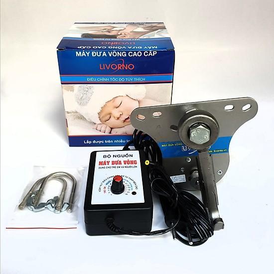Máy đưa võng trẻ em tự động cao cấp Livorno LVR-01 - CẢ BỘ - Sản phẩm dành cho khách LẦN ĐẦU mua sử dụng cho bé