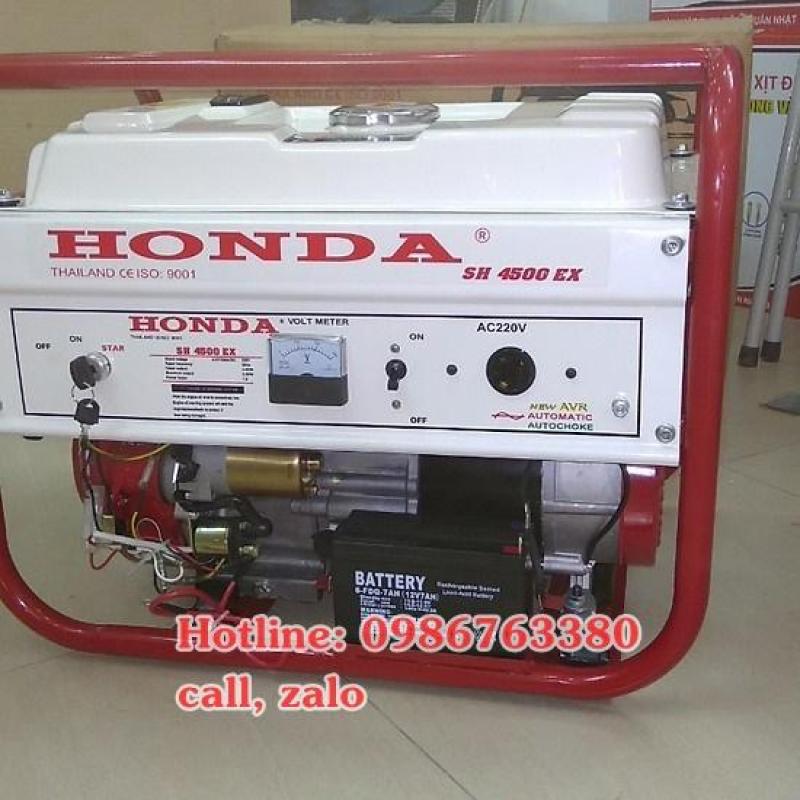 Máy phát điện Honda SH 4500 EX Thái Lan đề nổ le gió tự động.