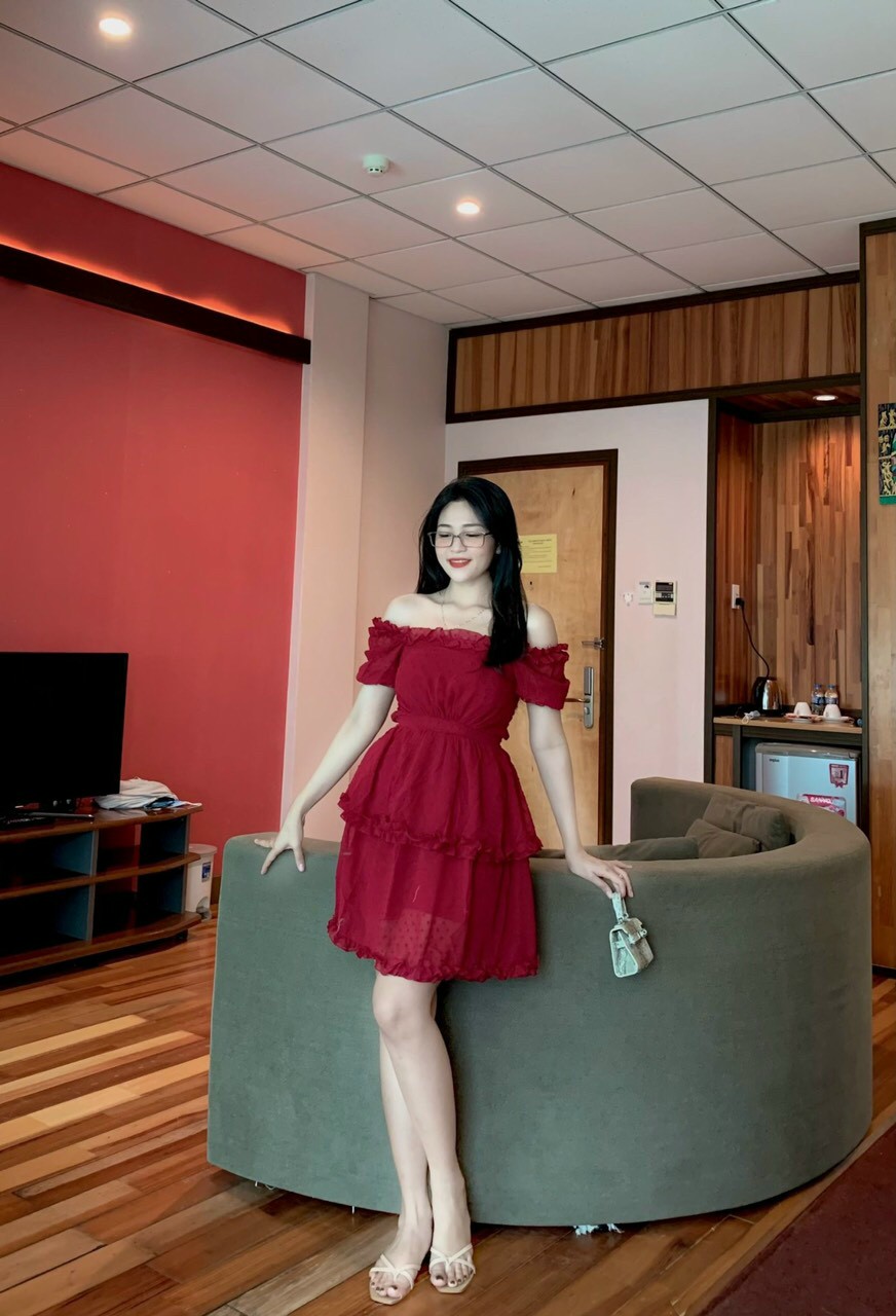 Đầm bẹt vai bèo-THH#damnu