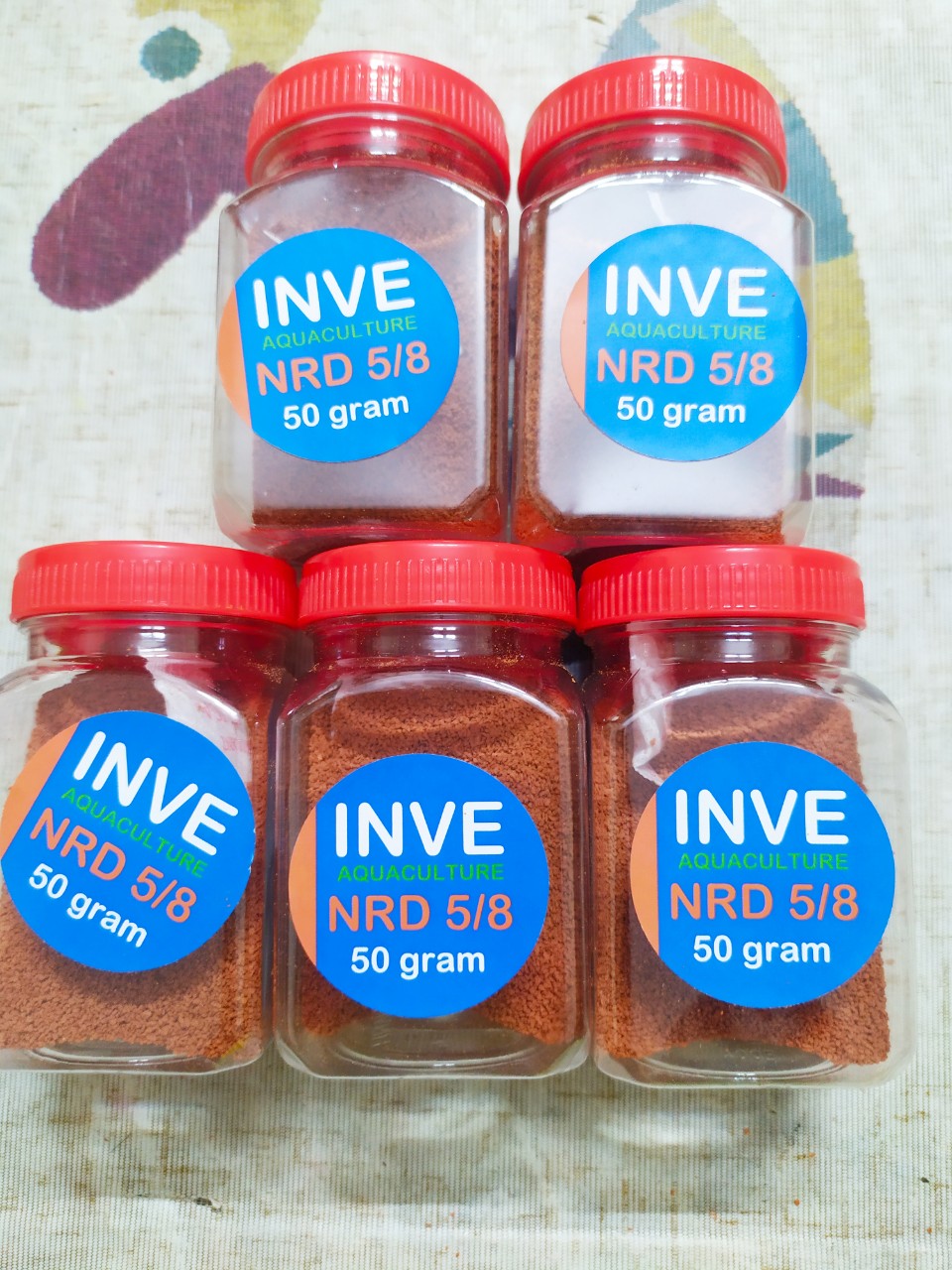 [HCM[ Chọn bao bì] ]Combo 5 Cám Thái Inve 5/8 ORANGE (Cam) (40g) Thức ăn cho cá lớn .