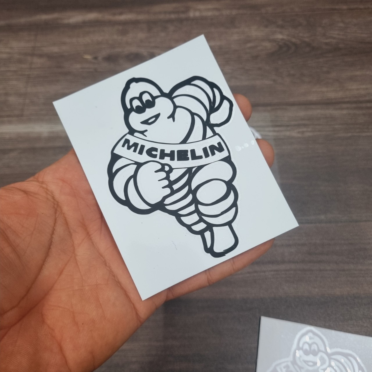 Tem logo hoạt hình michelin - tem robot michelin trang trí xe máy