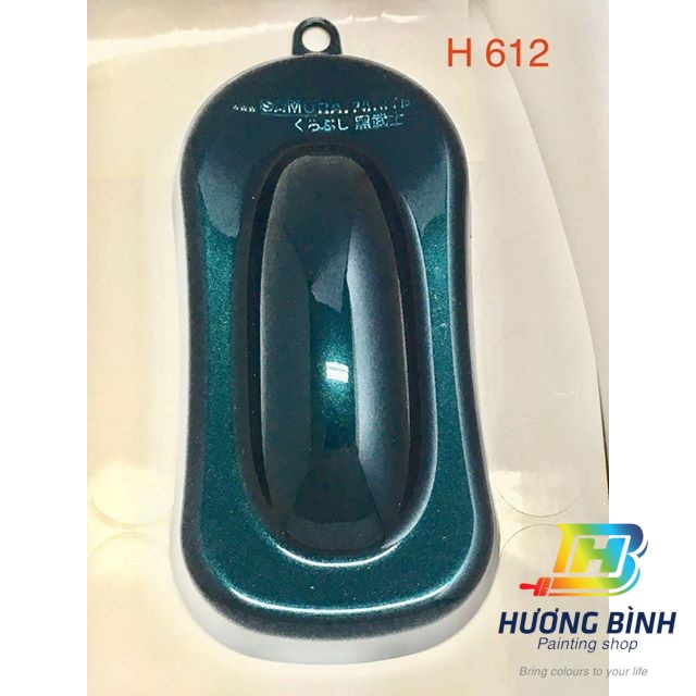Sơn xịt Samurai màu Xanh Nhớt ( Xanh Wave) - H612 (400ml) (có khả năng kháng xăng A92, A95)