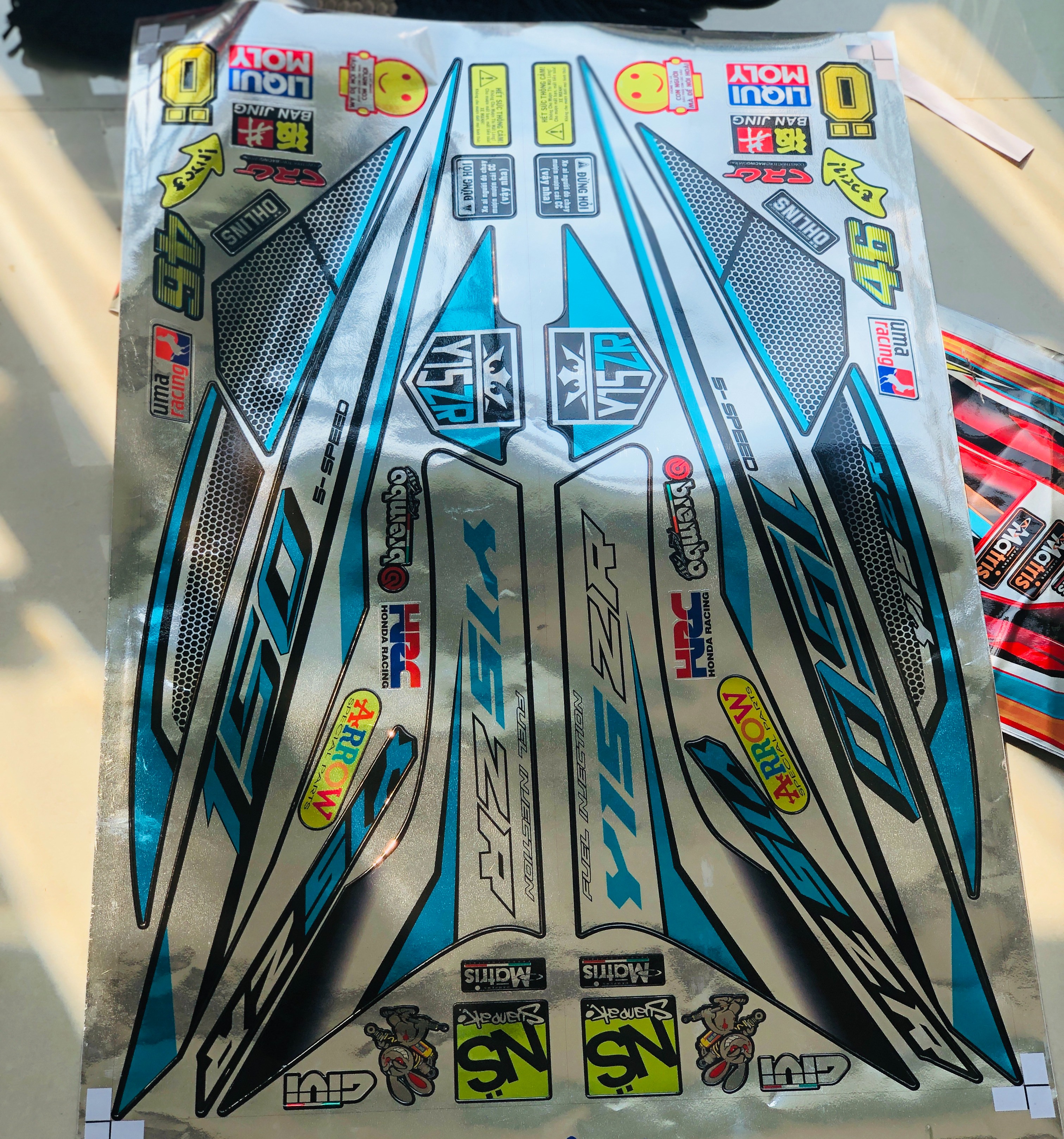 Tem rời ex 150 y15zr tổ ong Crom