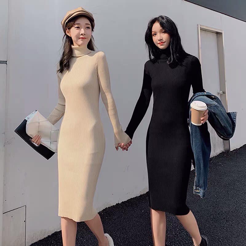 ĐẦM BODY CAO CỔ LEN DÀY ĐẸP