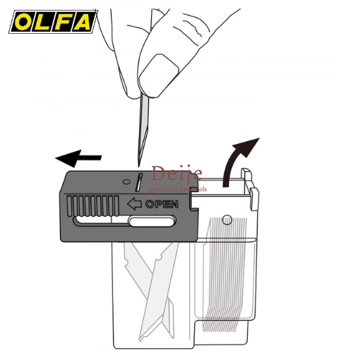 Dao trổ thủ công Olfa AK-1 Nhật Bản (kèm hộp lưỡi dao KB 25 lưỡi)