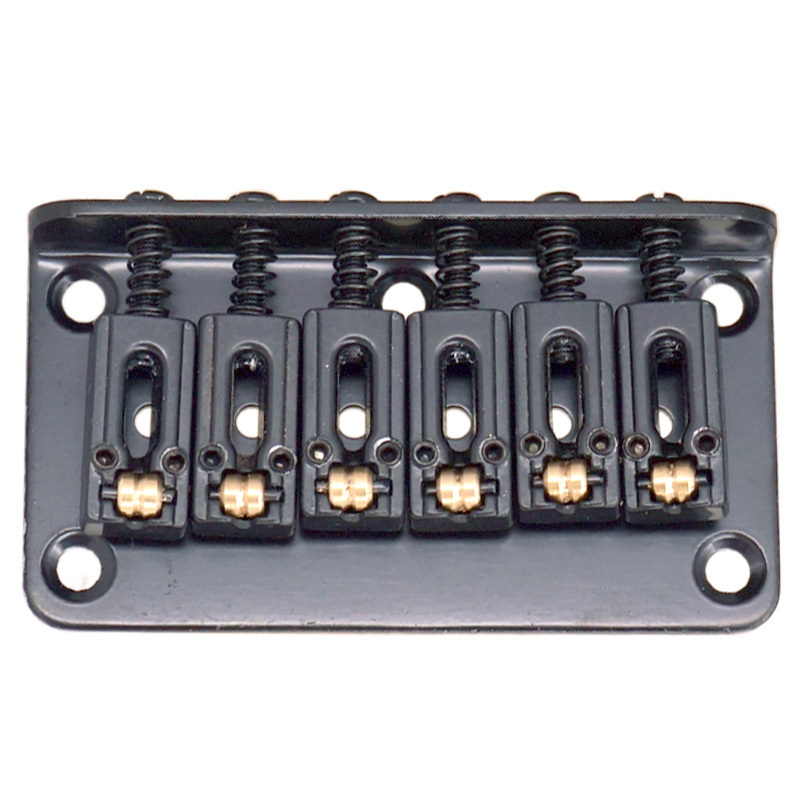 Hardtail Guitar Bridge Body Through for 6 String Electric Parts Black