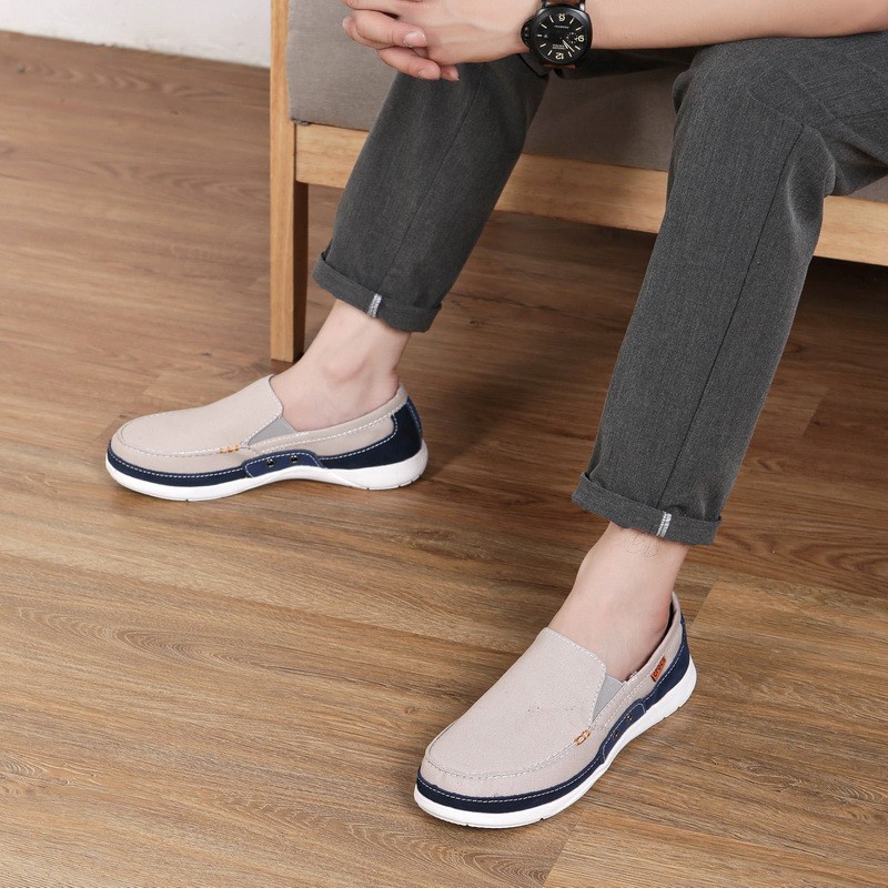 ♨﹍✕ CROCS Giày Lười Vải canvas Thời Trang Dành Cho Nam [14392]