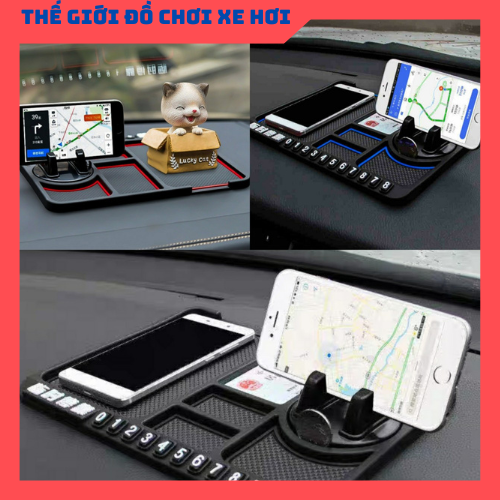 Thảm Đỡ Điện Thoại / Chìa Khóa Đa Năng Chống Trượt Để Taplo Ô Tô, Xe Hơi - Phụ Kiện Đồ Chơi Ô Tô Xe Hơi