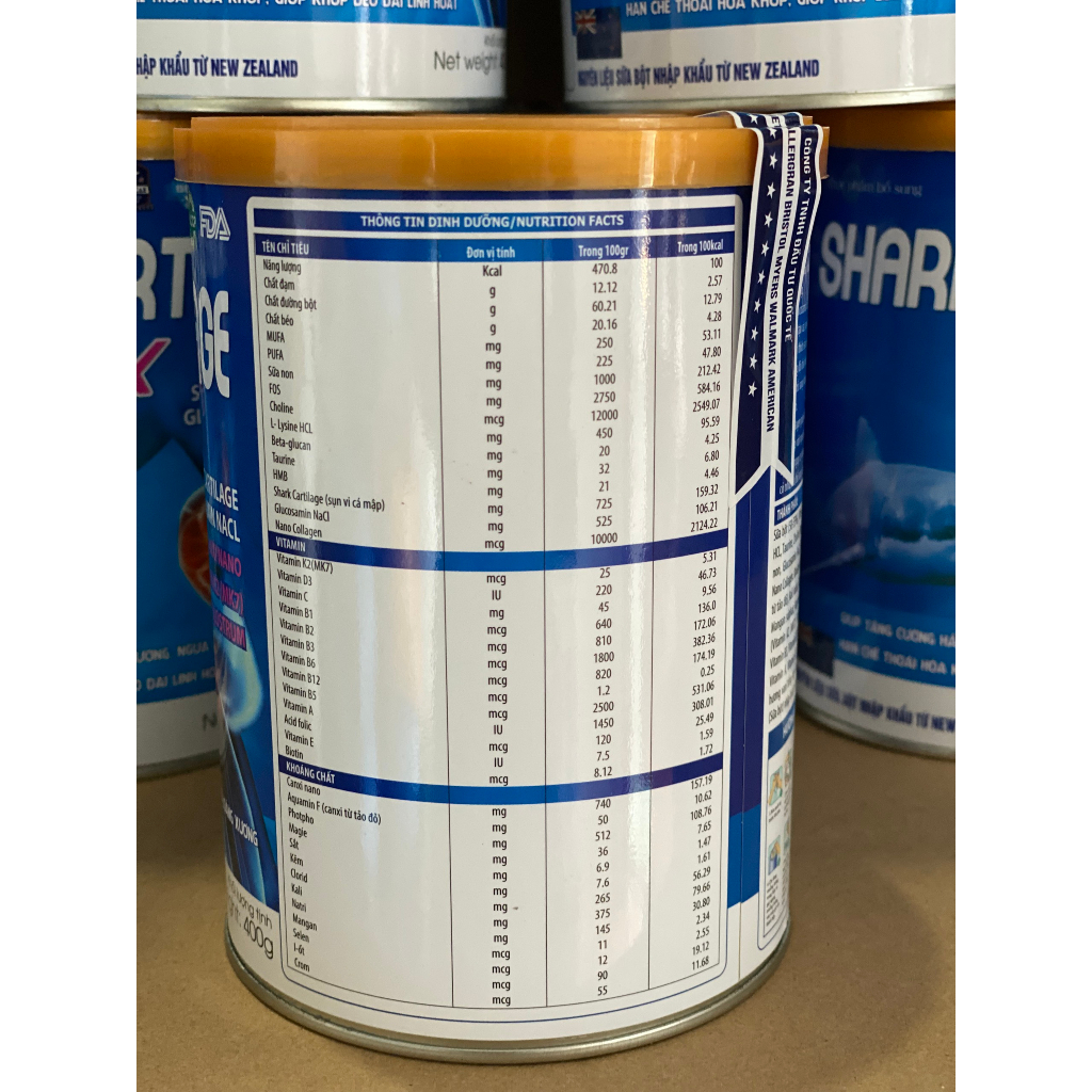 Sữa sụn vi cá mập Shark Cartilage Flex Glucosamin