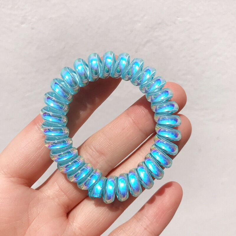 Dây cột tóc lò xo ánh nhũ - Trâm Bella