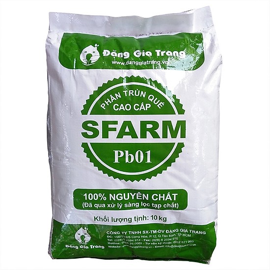 Phân trùn quế cao cấp Sfarm 10kg
