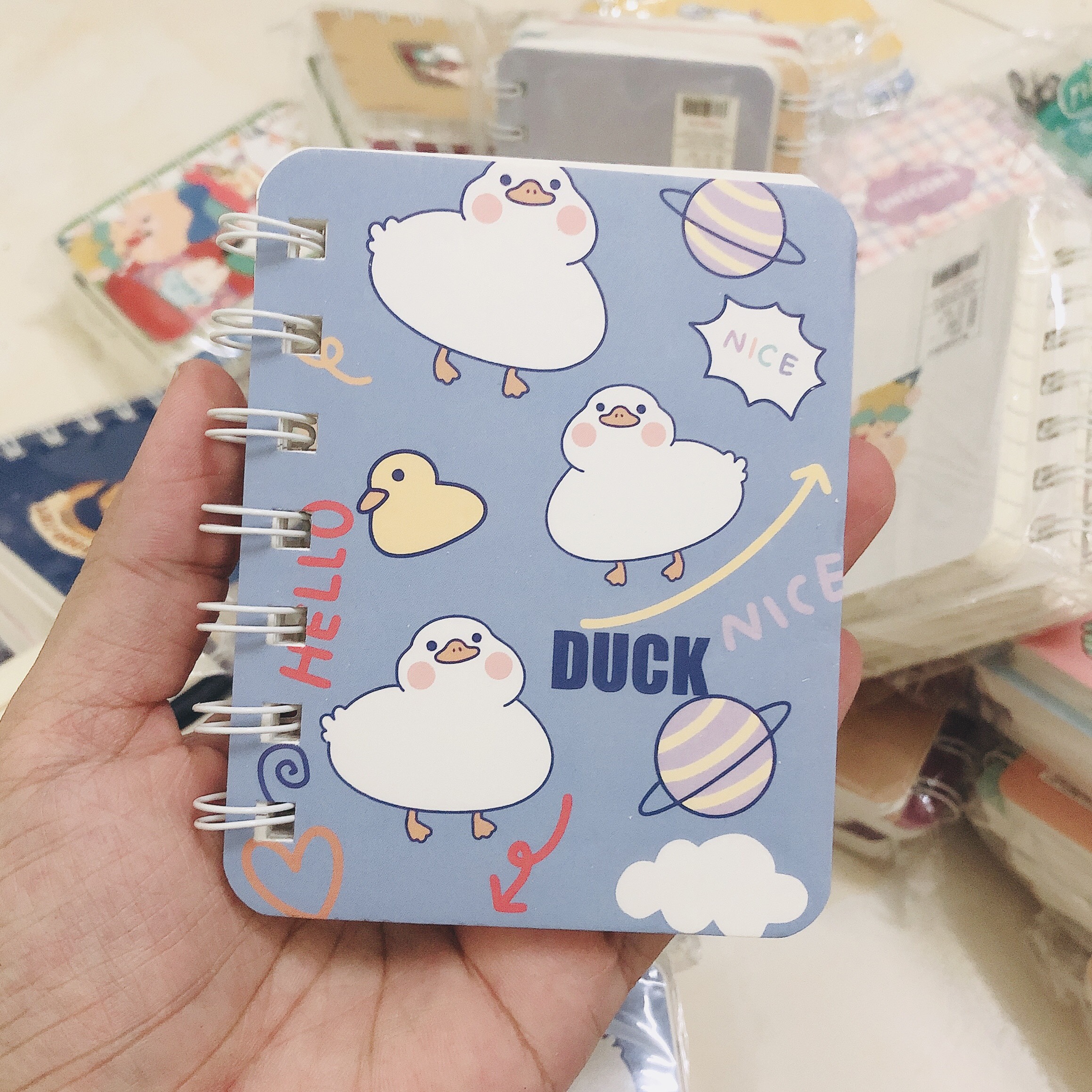 [Được chọn] Sổ tay mini gáy lò so siêu cute