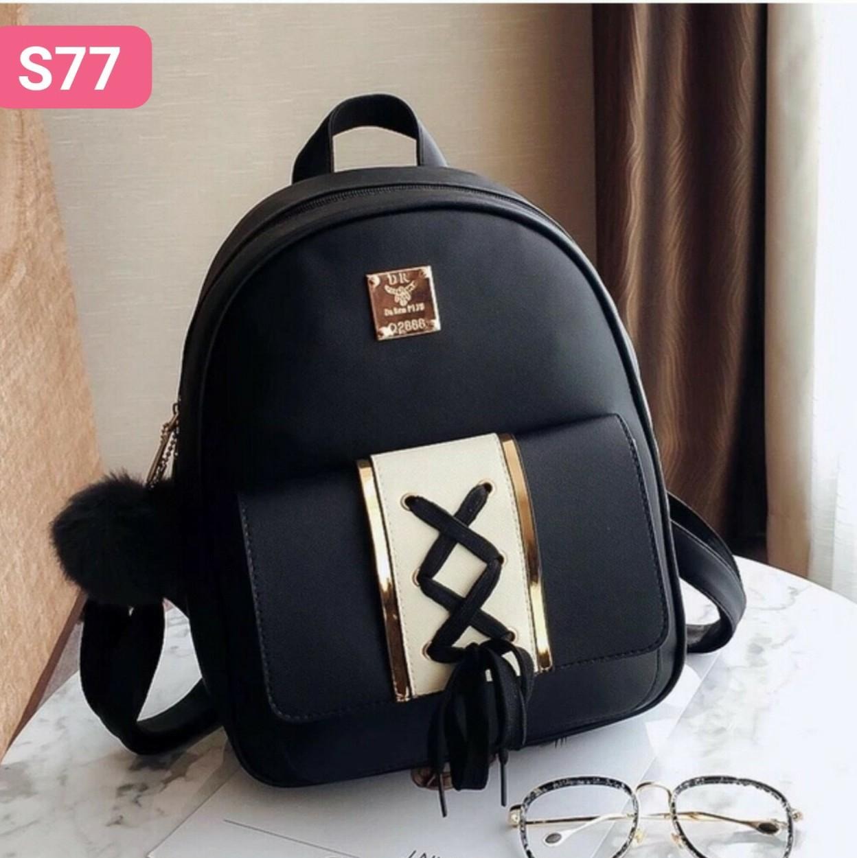 Balo Thời Trang Da Mini Đan Nơ Túi s77