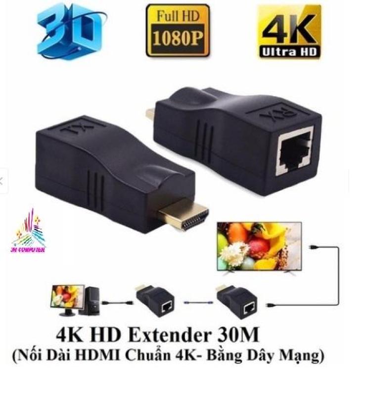 [HCM]Bộ kéo dài HDMI Nối Dài HDMI Chuẩn 4K bằng - Dây LAN 30m 4K HD Extender 30M - nối hdmi bằng lan Đầu chuyển HDMI sang LAN 30M