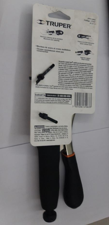 Kềm bấm chết mỏ bằng cán đen 10in/254mm, Truper - 17437