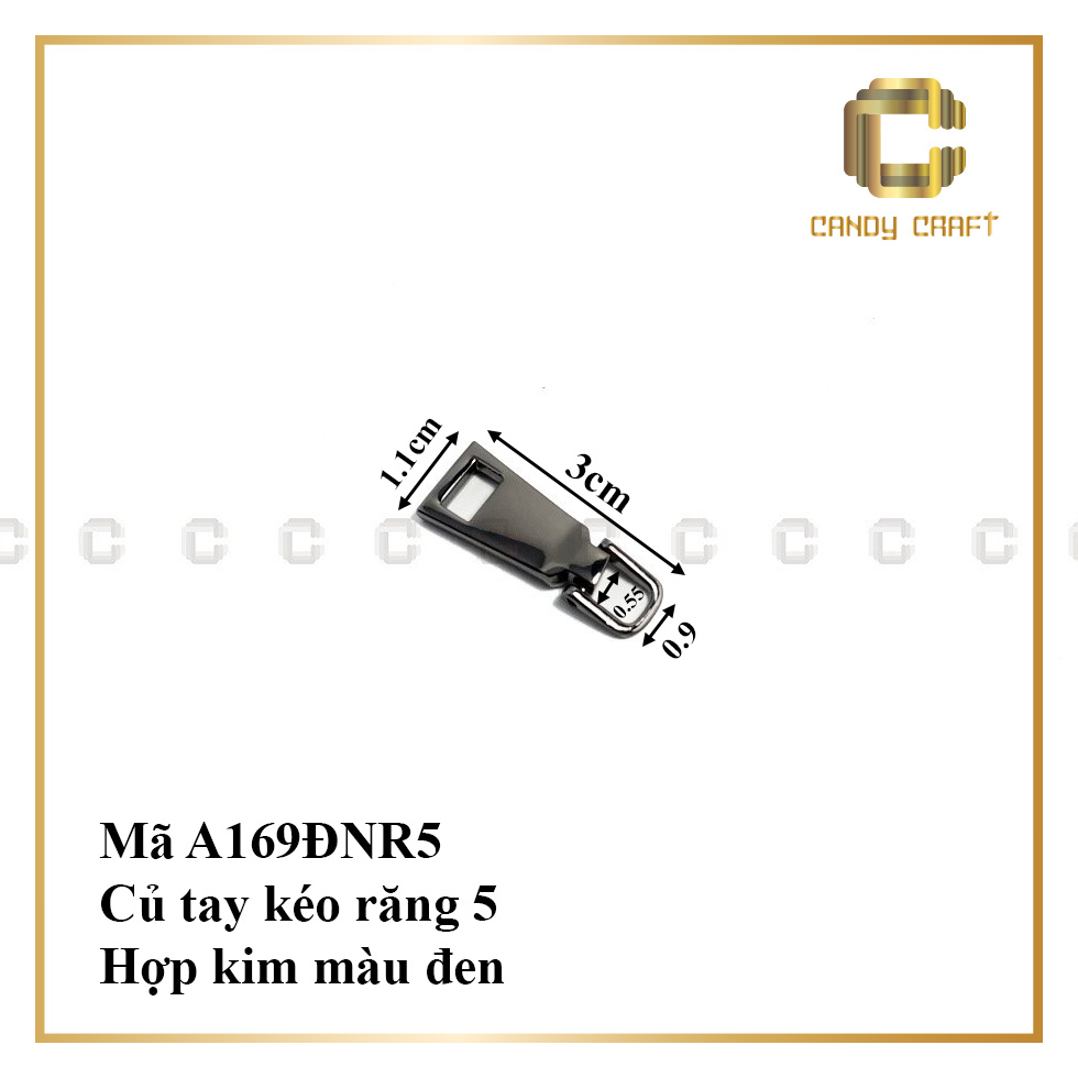 Củ tay kéo răng 5 - răng 3 - phụ kiện làm túi xách