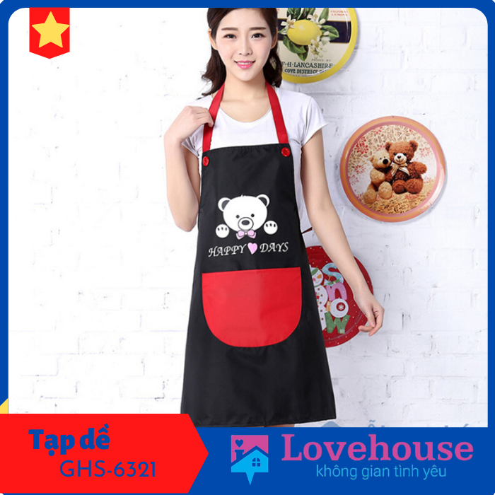 【Hàng Có Sẵn】Tạp dề nhà bếp kiểu dáng đẹp GHS-6321