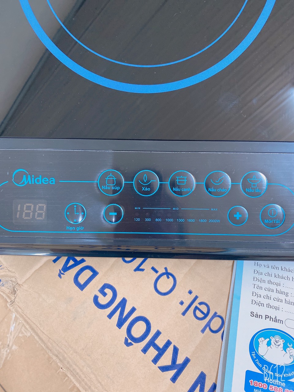 Bếp điện từ đơn Midea MI-B2016DA