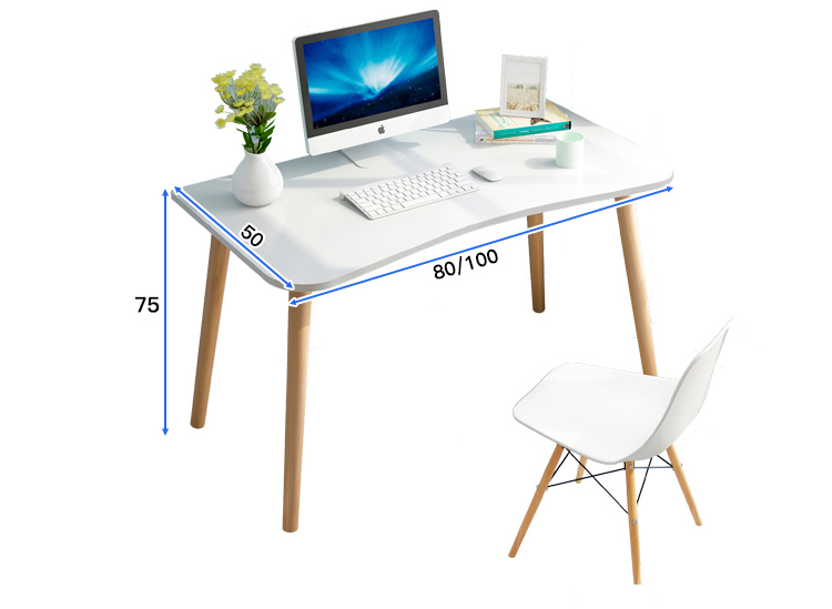 Bàn làm việc mặt gỗ phong cách Bắc Âu