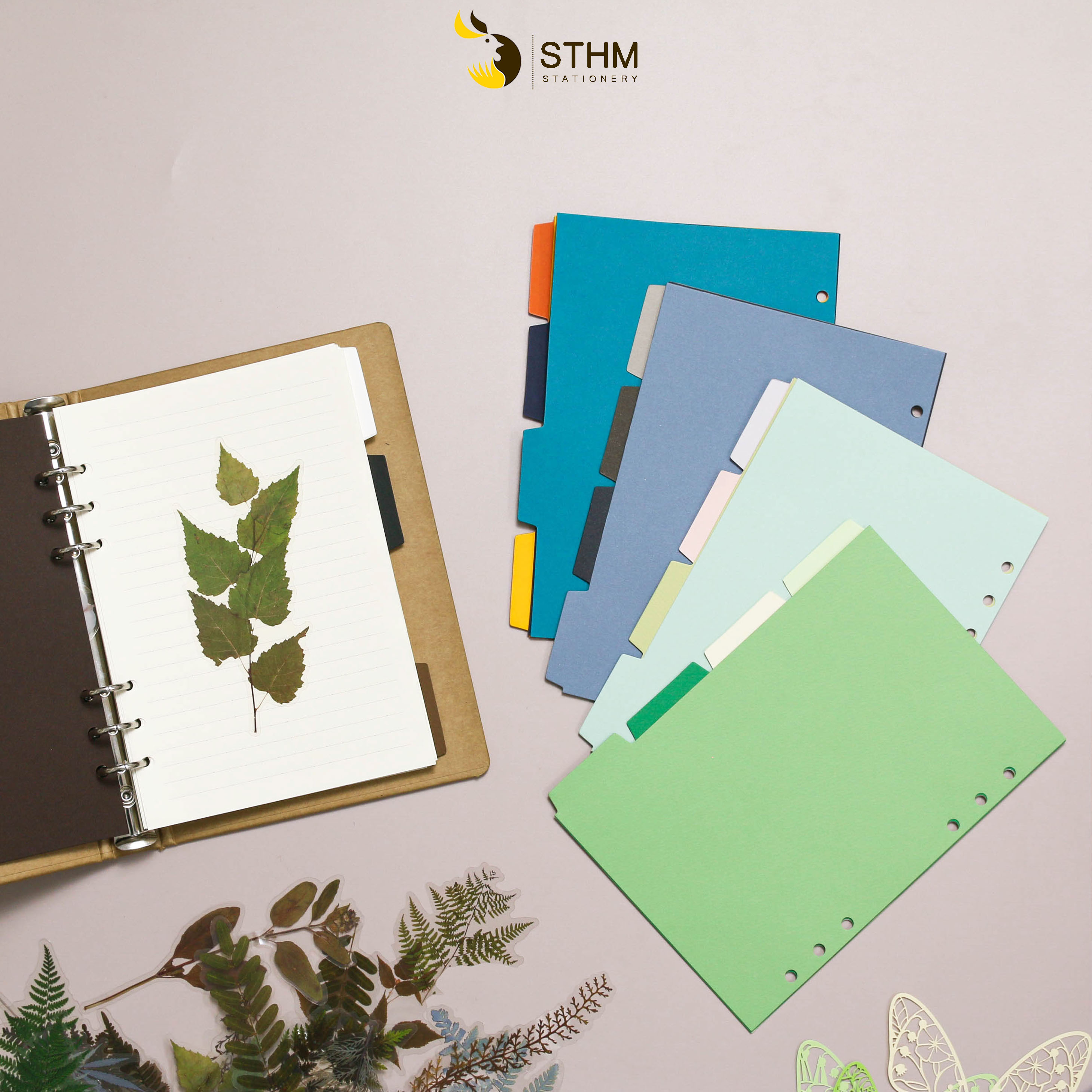 Tab phân trang cho sổ còng A5 - 6 lỗ - STHM stationery