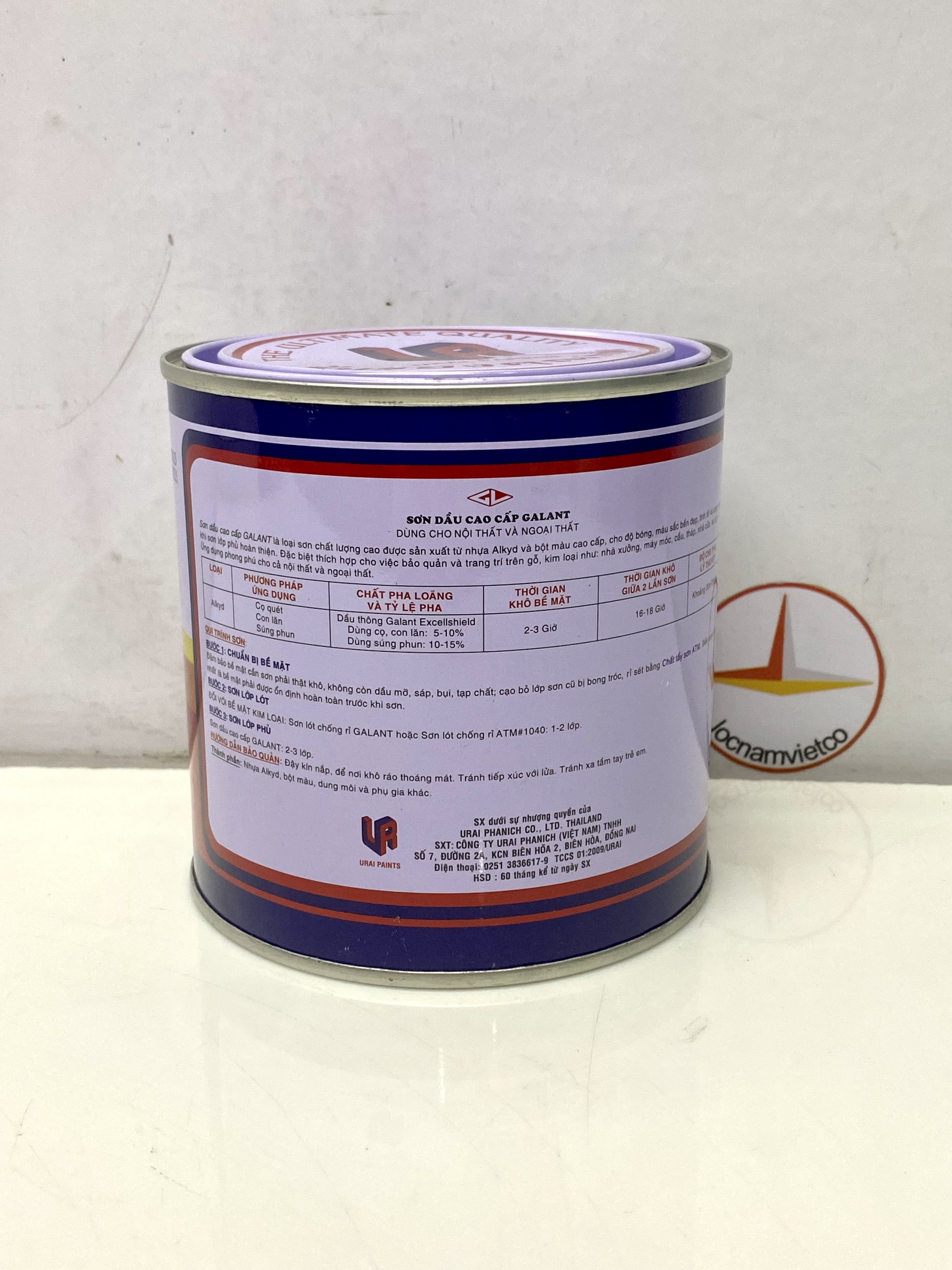 Sơn sắt, sơn dầu Galant màu xám 503 800ML
