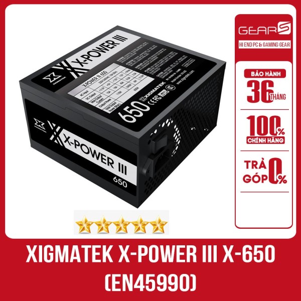 Nguồn XIGMATEK X-POWER III X-650 (EN45990) - Bảo hành chính hãng Mai Hoàng 36 Tháng