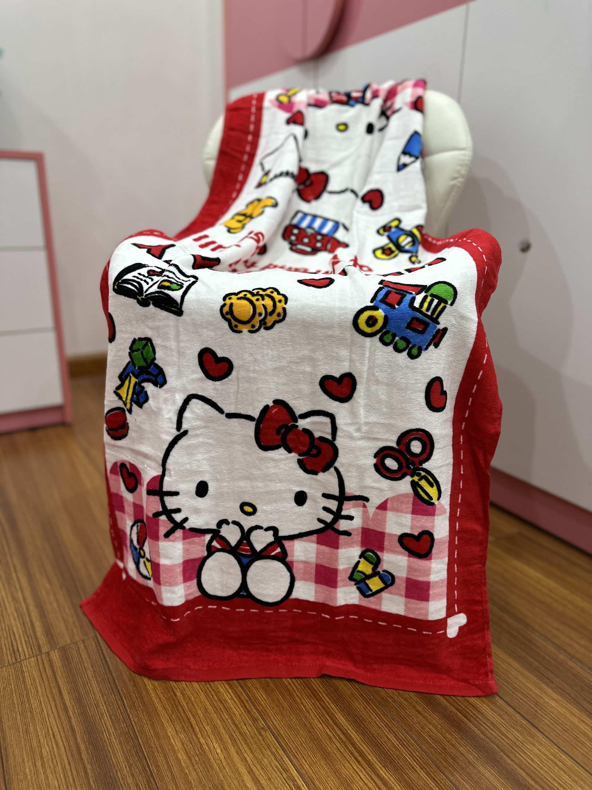 Khăn tắm cho bé, quấn bé sơ sinh 60x120cm, Hoạt hình, nhiều hình kute