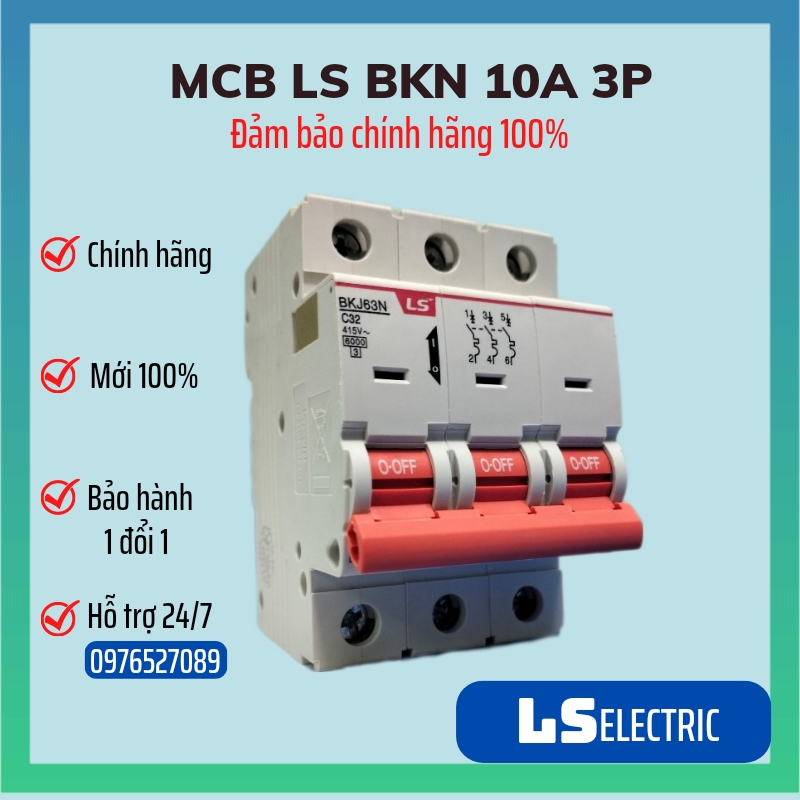 BKJ63N 3P 10A MCB LS BKN 10A 6kA 3P