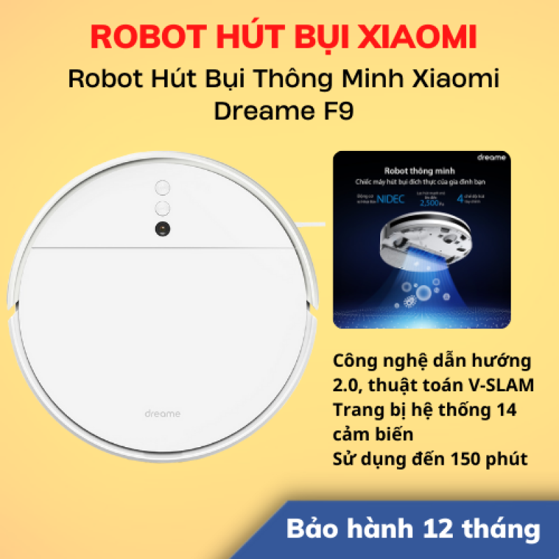 Robot Hút Bụi Thông Minh Xiaomi Dreame F9 | Hàng Chính Hãng | Bảo Hành 12 Tháng | LSB Store